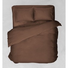 Σεντόνι Μονό Με Λάστιχο Polycotton 100x200+25εκ Σοκολά Basic Collection Viopros 