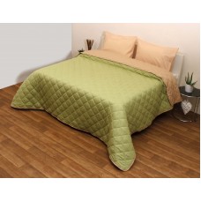 Κουβερλί Υπέρδιπλο Δίχρωμο Microfiber 220x240εκ Λαδί-Μπεζ Viopros