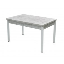 Τραπέζι Επεκτεινόμενο Ξύλινη Επιφάνεια Μεταλλικά Πόδια Λευκό Flywood 120(+30)x70x75υψ Fidelio 