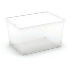 Κουτί Αποθήκευσης Πλαστικό Διαφανές Με Ρόδες C-Box ΧL 50lt Kis 55x38,5x30,5υψ 26.21019