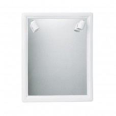 Καθρέπτης Μπάνιου Τοίχου Με Φως Λευκό PP 55x65υψ Αψογης Ποιότητας Ελληνικής Κατασκευής Technoset 200-018