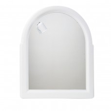 Καθρέπτης Μπάνιου Τοίχου Ημικυκλικός Με Φως Λευκό PP 53x63υψ Αψογης Ποιότητας Ελληνικής Κατασκευής Technoset 200-016