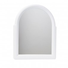 Καθρέπτης Μπάνιου Τοίχου Ημικυκλικός Λευκό PP 43x53υψ Αψογης Ποιότητας Ελληνικής Κατασκευής Technoset 200-009