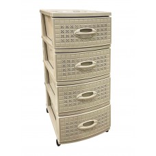 Συρταριέρα Πλαστική 4 Συρτάρια Cappuccino 0113 47x38x96υψ Συρταριέρα Πλαστική 4 Συρτάρια Cappuccino 0113 47x38x96υψ