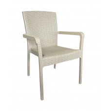 Καρέκλα Πλαστική Δίας Rattan Cappuccino Ελληνικής Κατασκευής 58x54x86υψ