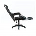 Πολυθρόνα Γραφείου με Υποπόδιο Gaming Relax, Mesh - Ύφασμα Μαύρο, Pu Μπλε BF9000 Woodwell 62x63x118/128υψ 23043 ΕΟ583,2