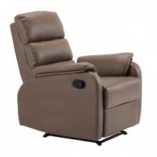 Πολυθρόνα Relax Σαλονιού - Καθιστικού PU Cappuccino.COMFORT Woodwell 79x97x101υψ 19054 Ε9732,4