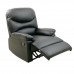 Πολυθρόνα Relax Σαλονιού - Καθιστικού Pu Μαύρο.LUISA Woodwell 88x90x99υψ 22722 Ε9780,4P