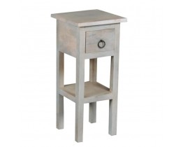 Έπιπλο Stand, Ξύλο Mango Antique Άσπρο.MAISON CLASSIC Woodwell 25x25x55υψ 17558 ΕΙ930,2