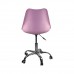Καρέκλα Γραφείου Χρώμιο PP Ροζ, Κάθισμα : Pu Ροζ Μονταρισμένη Ταπετσαρία MARTIN Woodwell 51x55x81/91υψ 23138 ΕΟ201,8W