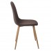 Καρέκλα Μέταλλο Βαφή Φυσικό, Ύφασμα Καφέ CELINA Woodwell 45x54x85υψ 17604ΕΜ907,2