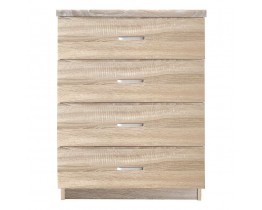 Συρταριέρα με 4 Συρτάρια, Απόχρωση Sonoma DRAWER Woodwell 60x40x80υψ 22747Ε7396,2