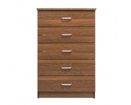 Συρταριέρα με 5 Συρτάρια, Απόχρωση Καρυδί DRAWER Woodwell 60x40x97υψ 21870Ε7395,3