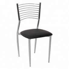 VIVIAN Καρέκλα Μέταλλο Χρώμιο, ΡVC Μαύρο 40x44x83υψ Woodwell 7926 ΕΜ935,2 