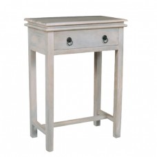 Maison CONSOLE Έπιπλο Κονσόλα 1 Συρτάρι, Ξύλο Mango Antique Άσπρο Woodwell 60x34x80υψ 17556 ΕΙ929,1