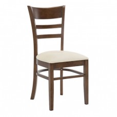 Cabin Καρέκλα Καρυδί - PVC Εκρού Woodwell 43x50x92υψ 9680 Ε7055