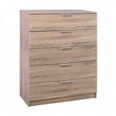 Drawer Συρταριέρα με 5 Συρτάρια, Απόχρωση Sonoma Woodwell 80x40x102υψ 22031 Ε758,2