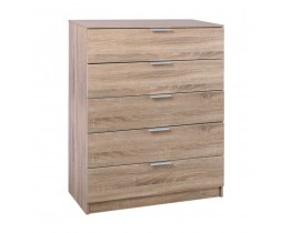 Drawer Συρταριέρα με 5 Συρτάρια, Απόχρωση Sonoma Woodwell 80x40x102υψ 22031 Ε758,2