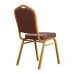 Hilton Καρέκλα Μέταλλο Βαφή Gold, Ύφασμα Καφέ Woodwell 44x55x93υψ 20493 ΕΜ513,9