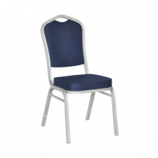 Hilton Καρέκλα Μέταλλο Βαφή Silver, Ύφασμα Μπλε Woodwell 44x55x93υψ 15866 ΕΜ513,3