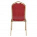 Hilton Καρέκλα Μέταλλο Βαφή Light Gold, Ύφασμα Κόκκινο Woodwell 44x55x93υψ 18592 ΕΜ513,5