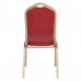 Hilton Καρέκλα Μέταλλο Βαφή Light Gold, Ύφασμα Κόκκινο Woodwell 44x55x93υψ 18592 ΕΜ513,5