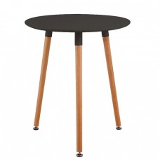 ART Τραπέζι Οξιά Φυσικό, MDF Μαύρο Φ60 H.70cm Woodwell 13690 Ε7089,2 