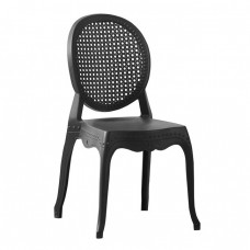 DYNASTY Καρέκλα Μπαλκονιού Εστίασης - Catering Στοιβαζόμενη Μαύρο PP - UV Protection 48x52x88υψ Woodwell 24879 Ε3808,2 