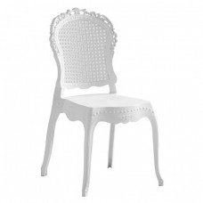 CODESS Καρέκλα Μπαλκονιού Εστίασης - Catering Στοιβαζόμενη PP Άσπρο 47x52x88υψ Woodwell 24880 Ε3809,1 