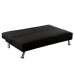 EUROPA Καναπές - Κρεβάτι Σαλονιού Καθιστικού, Ύφασμα Μαύρο 176x82x80υψ Bed:176x102x40υψ Woodwell 20735 Ε9689,3 
