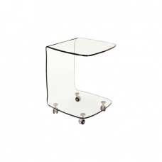 GLASSER Trolley Τραπεζάκι Βοηθητικό, Διάφανο Γυαλί 10mm 45x45x60υψ Woodwell 22310 ΕΜ726,1 