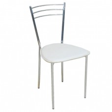 VALETTA Καρέκλα Tραπεζαρίας Κουζίνας Μέταλλο Χρώμιο, PVC Εκρού 40x47x81υψ Woodwell 7927 ΕΜ936,1 