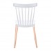 LINA Καρέκλα Τραπεζαρίας - Κουζίνας, PP Άσπρο, Πόδια Οξιά Φυσικό 44x51x84υψ Woodwell 24186 ΕΜ1391,1 