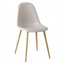 CELINA Καρέκλα Μέταλλο Βαφή Φυσικό, Ύφασμα Μπεζ 45x54x85υψ Woodwell 17932 ΕΜ907,4 