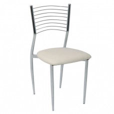 VIVIAN Καρέκλα Μέταλλο Χρώμιο, PVC Εκρού 40x44x83υψ Woodwell 7925 ΕΜ935,1 