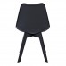 MARTIN-II Καρέκλα PP Μαύρη, Μονταρισμένη Ταπετσαρία 49x56x83υψ Woodwell 17412 ΕΜ137,2 