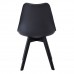 MARTIN Καρέκλα Ξύλο Μαύρο, PP Μαύρο Μονταρισμένη Ταπετσαρία 49x57x82υψ Woodwell 24214 ΕΜ136,240 