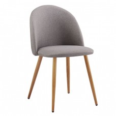 BELLA Καρέκλα Τραπεζαρίας, Μέταλλο Βαφή Φυσικό, Ύφασμα Απόχρωση Sand Grey 50x56x80υψ Woodwell 18970 ΕΜ762,1 