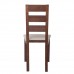 MILLER Καρέκλα Οξιά Καρυδί, PVC Εκρού 45x52x97υψ Woodwell 24365 Ε782,3 