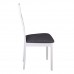 MILLER Καρέκλα Οξιά Άσπρο, Ύφασμα Γκρι 45x52x97υψ Woodwell 20823 Ε782,2 
