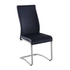 BENSON Καρέκλα Μέταλλο Χρώμιο, PVC Μαύρο 46x52x97υψ Woodwell 22077 ΕΜ931,3 