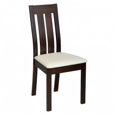 REGO Καρέκλα Οξιά Σκούρο Καρυδί, PVC Εκρού 45x52x97υψ Woodwell 6786 Ε771,2 