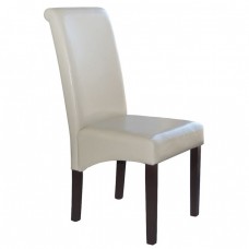MALEVA-H Καρέκλα Ξύλο - PU Ivory 46x61x100υψ Woodwell 14281 Ε7206,1 