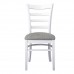 NATURALE Καρέκλα Άσπρο, Ύφασμα Γκρι 42x50x91υψ Woodwell 19178 Ε7052,4 