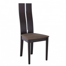 MILENO Καρέκλα Οξιά Καρυδί Burn Beech Ύφασμα Καφέ 46x47x103υψ  Woodwell 8064 Ε7675 