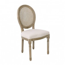 JAMESON Καρέκλα K/D με Ψάθα Τραπεζαρίας - Σαλονιού, Decape Ύφασμα Εκρού 49x45x97υψ Woodwell 19872 Ε754,1 