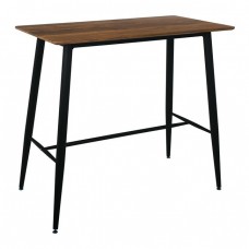 LAVIDA Τραπέζι BAR Μέταλλο Βαφή Μαύρο, Επιφάνεια Απόχρωση Antique Oak 120x60x106υψ Woodwell 20557 ΕΜ158,1