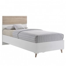 ALIDA Κρεβάτι Μονό για Στρώμα 90x200cm, Απόχρωση Sonoma - Άσπρο 97x203x100υψ Woodwell 20311 Ε7347,2