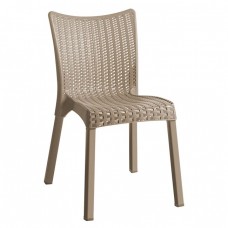 DORET Καρέκλα Στοιβαζόμενη PP Cappuccino, με πόδι αλουμινίου 50x55x83υψ Woodwell 24563 Ε3803,1