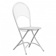 RONDO Καρέκλα Πτυσσόμενη, Μέταλλο Mesh Βαφή Άσπρο 42x54x85υψ Woodwell 24516 Ε5146,1